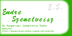 endre szemelveisz business card